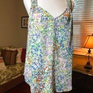 CAbi Flowered Blouse Tank